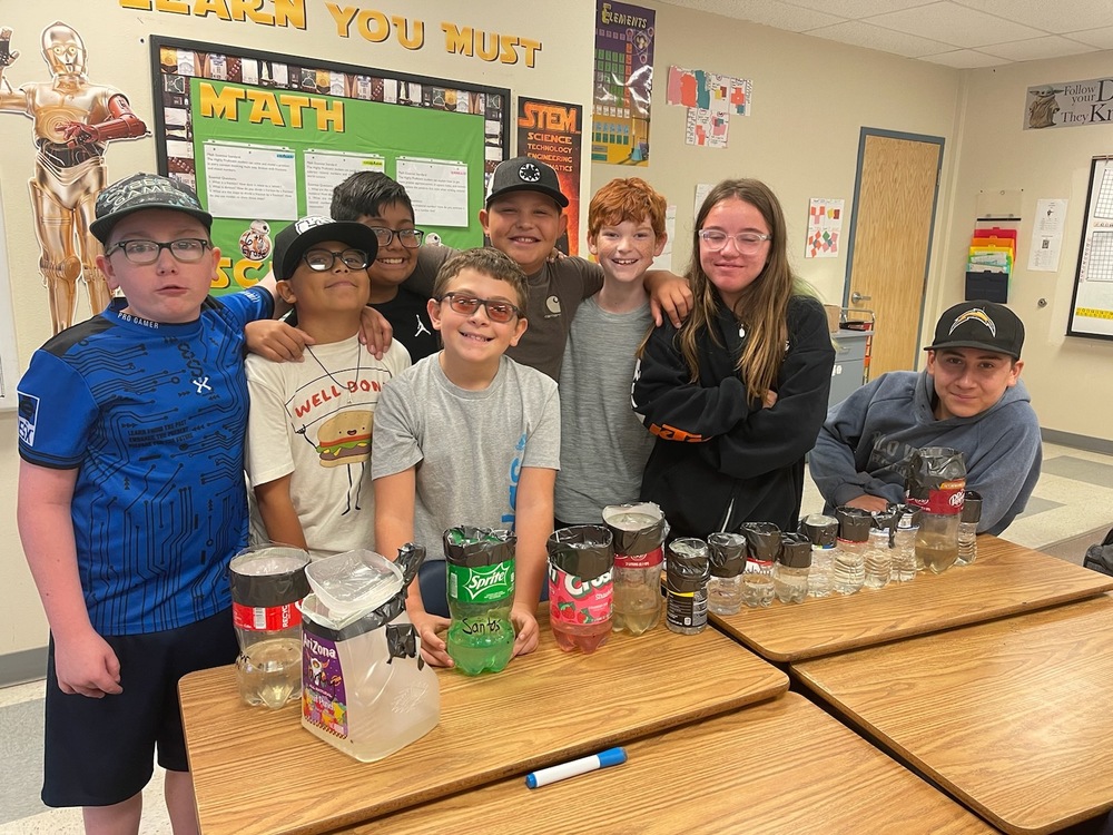 6th graders with their DIY fly traps!